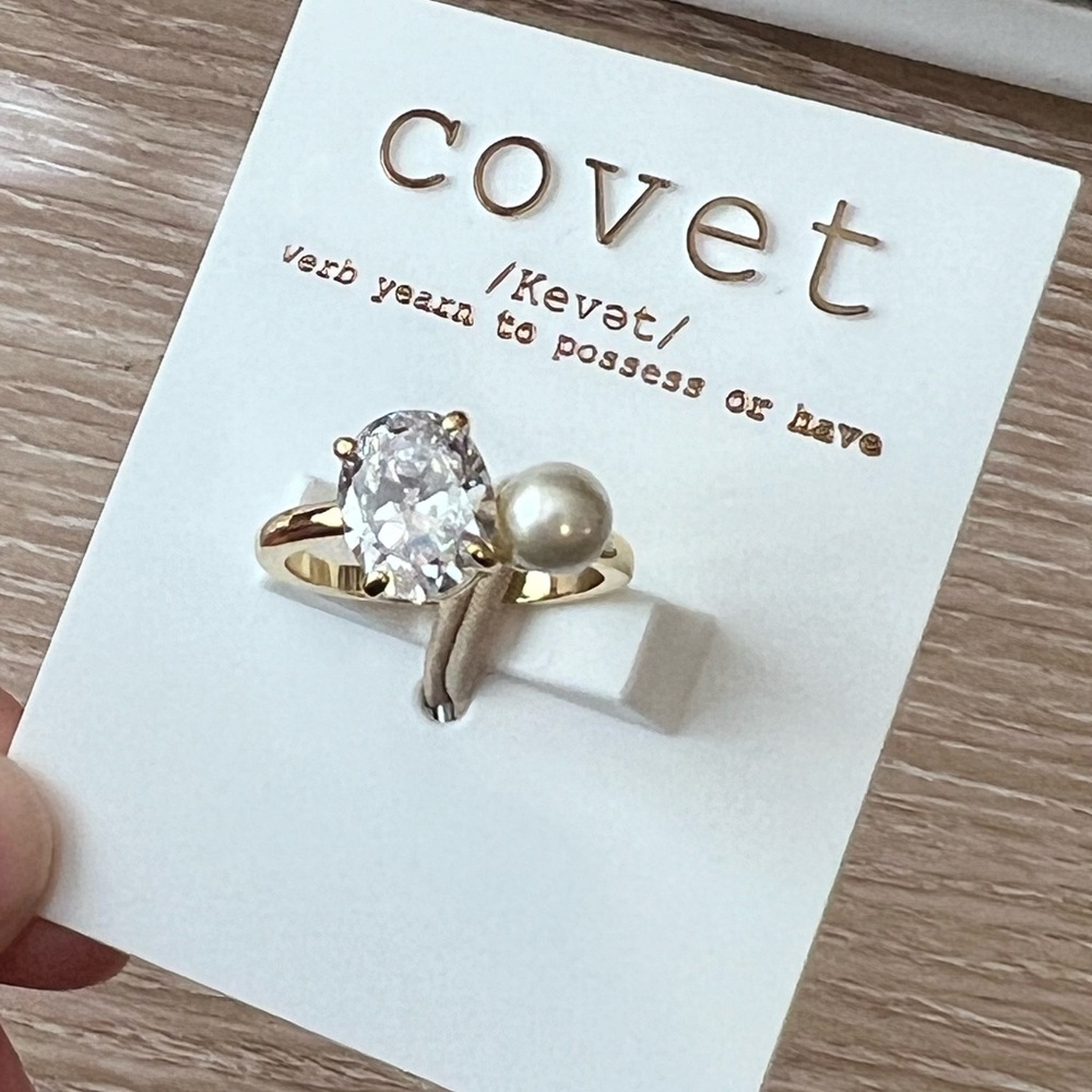 Covet Gold and Pearl Ring